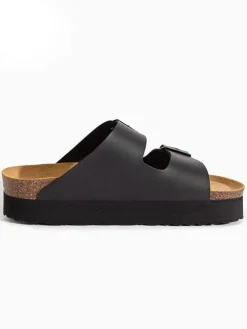 Slippers "Edelweiß" zwart