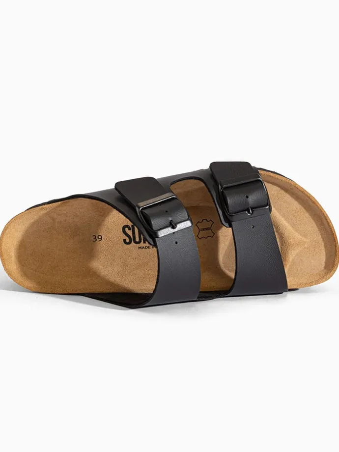 Slippers "Edelweiß" zwart