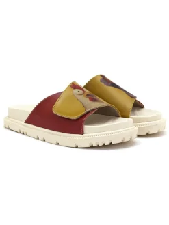 Slippers geel/rood
