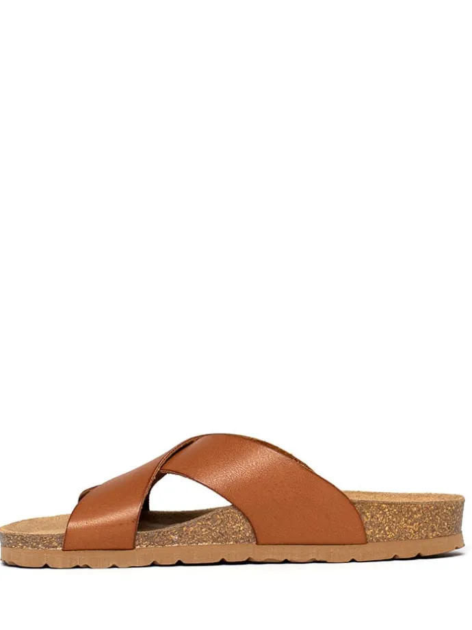 Slippers "Gomera" lichtbruin