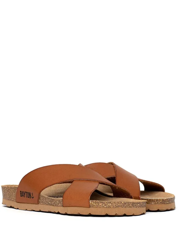 Slippers "Gomera" lichtbruin