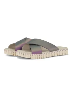 Slippers grijs/paars