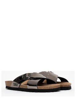Slippers "Iris" zilverkleurig/grijs
