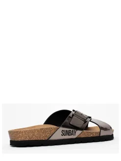 Slippers "Iris" zilverkleurig/grijs