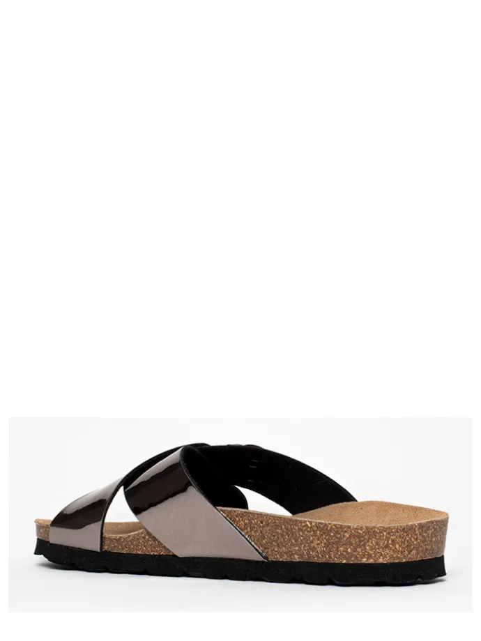 Slippers "Iris" zilverkleurig/grijs