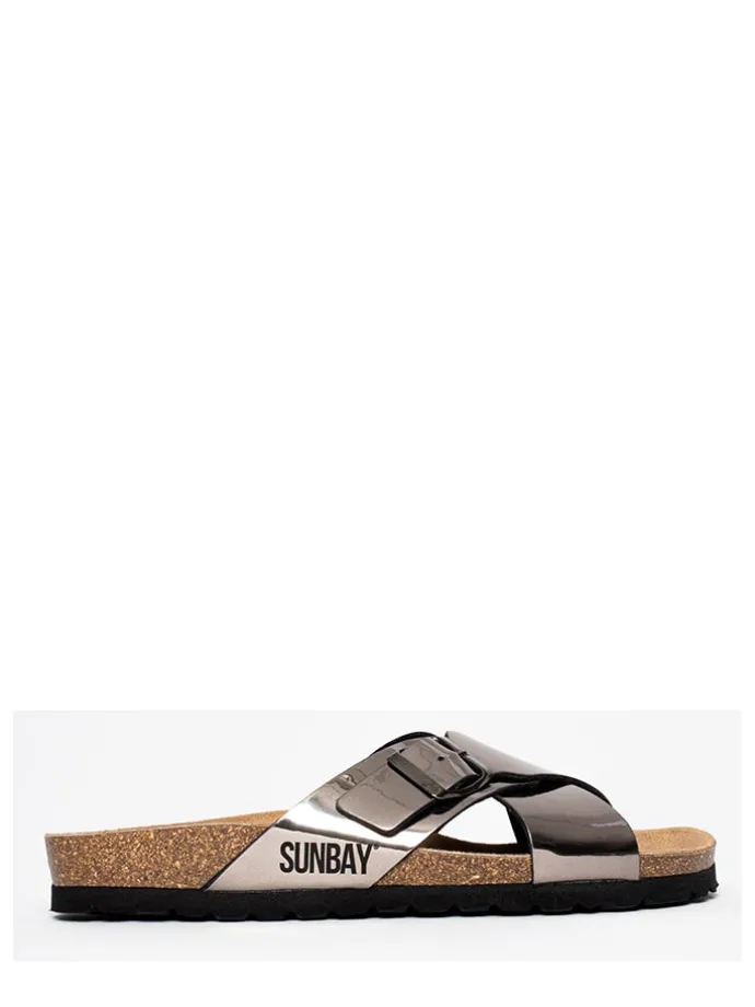 Slippers "Iris" zilverkleurig/grijs