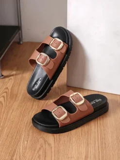 Slippers lichtbruin