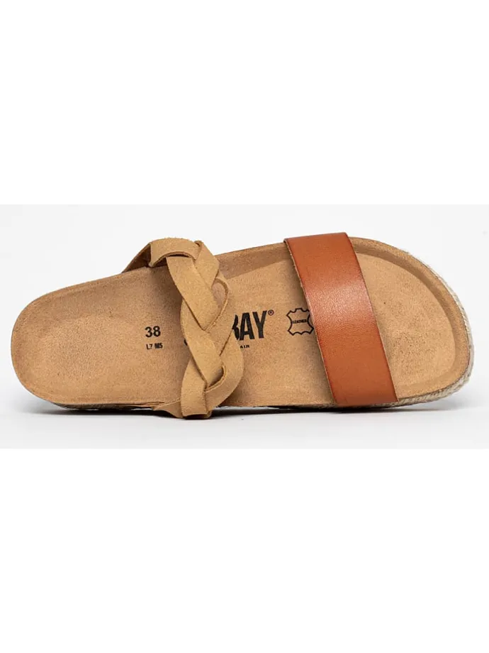 Slippers "Mariara" lichtbruin