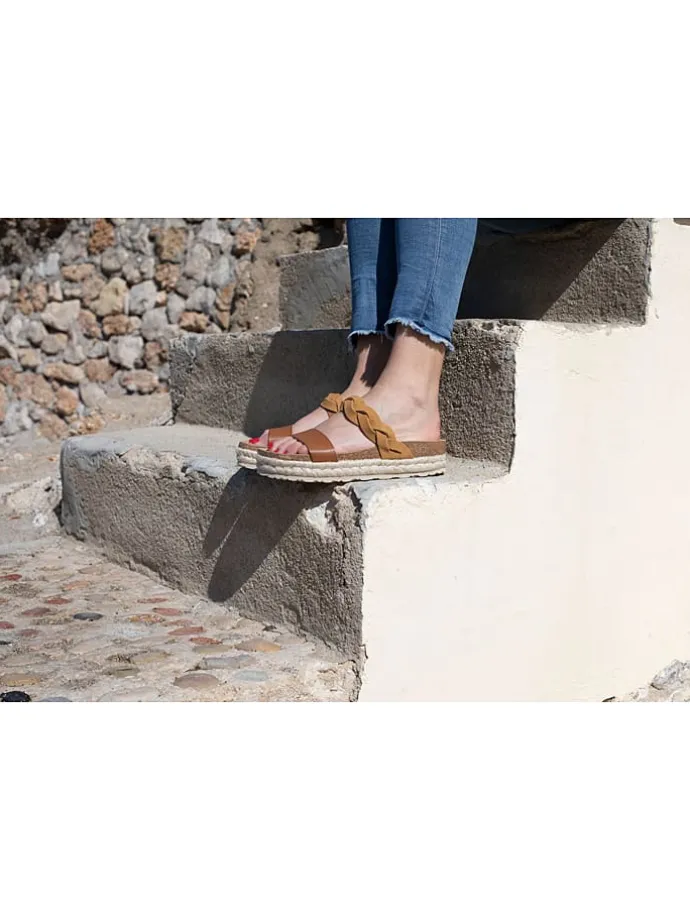 Slippers "Mariara" lichtbruin