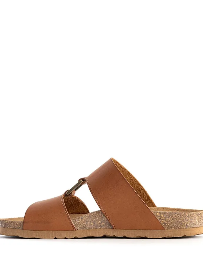 Slippers "Navia" lichtbruin