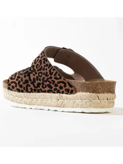 Slippers "Orange" bruin/ zwart