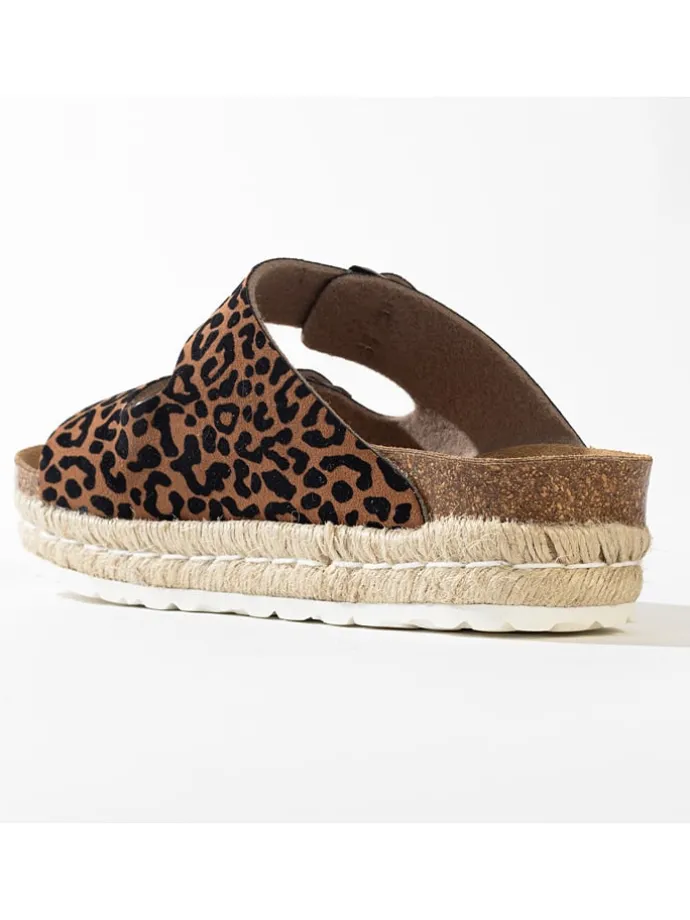 Slippers "Orange" bruin/ zwart