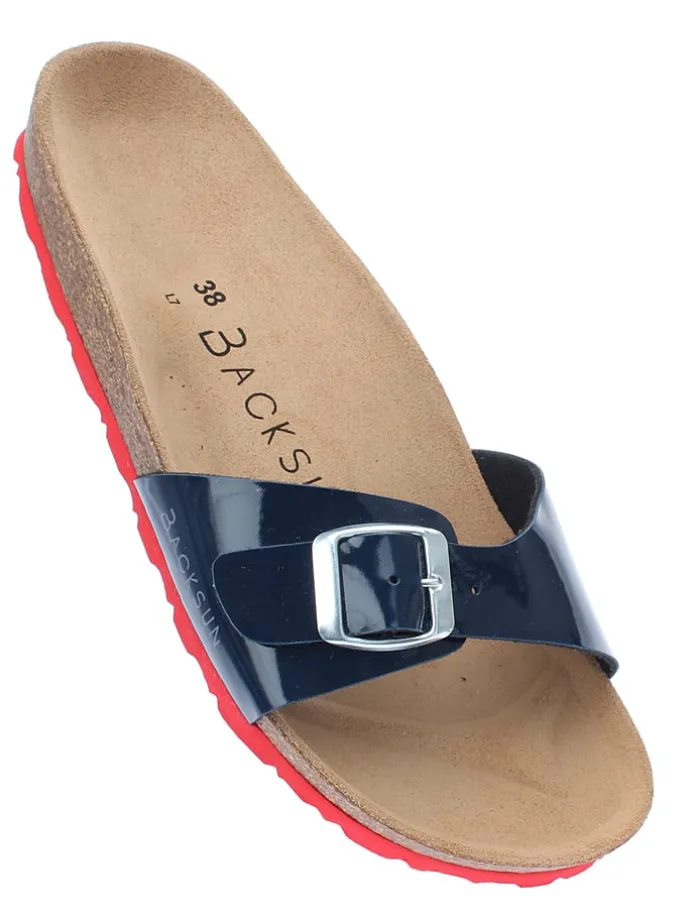 Slippers "Paris" donkerblauw