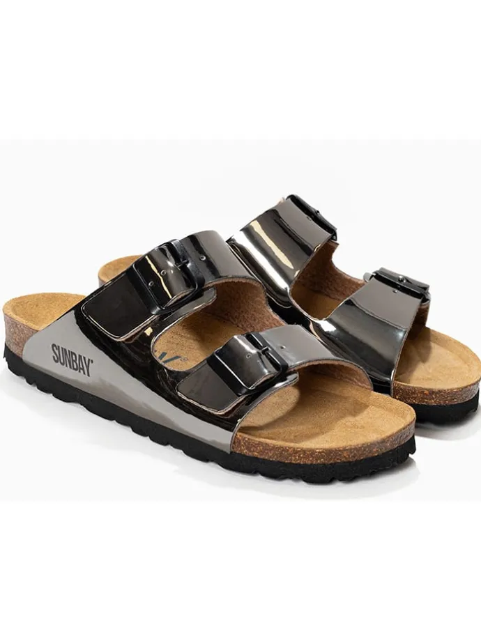 Slippers "Trefle" zilverkleurig