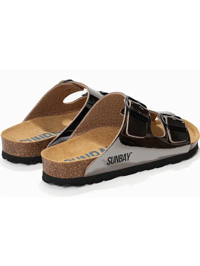 Slippers "Trefle" zilverkleurig
