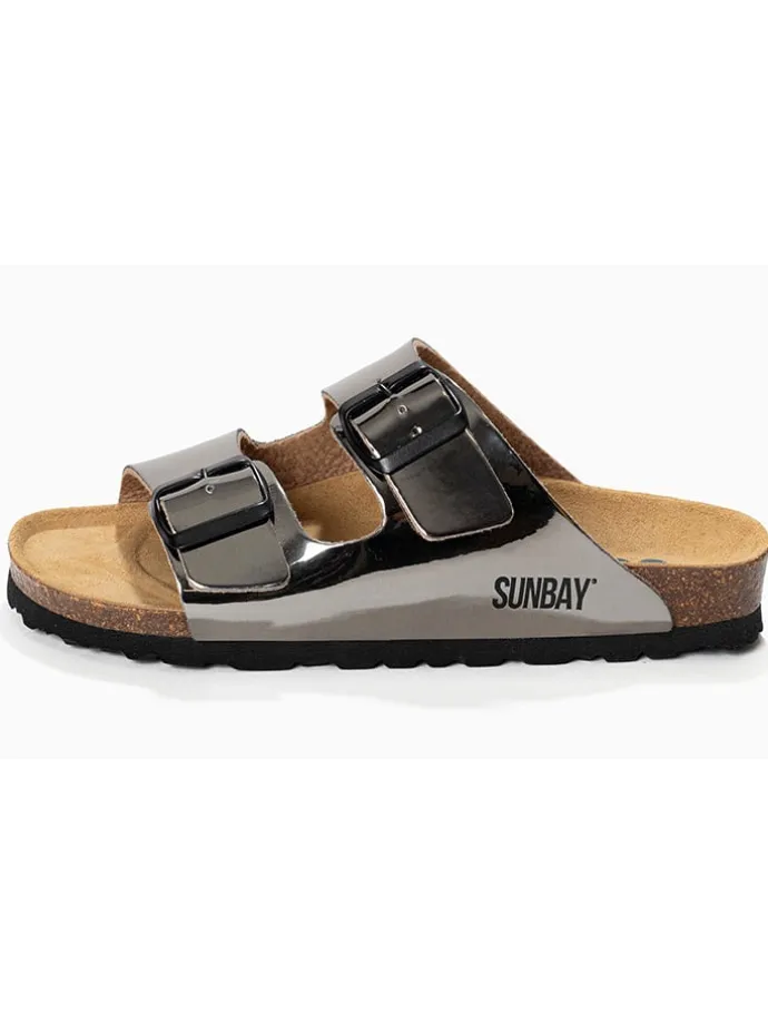 Slippers "Trefle" zilverkleurig