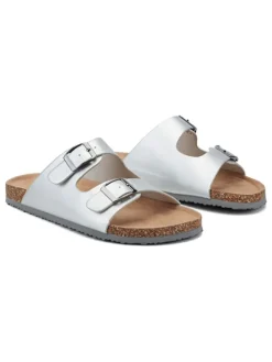 Slippers zilverkleurig