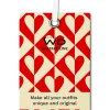 Smartphonetas rood/crème - (B)12 x (H)17 x (D)3 cm