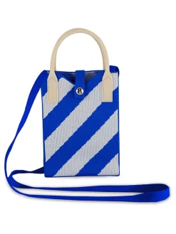 Smartphonetas wit/blauw - (B)12 x (H)17 x (D)3 cm
