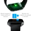 Smartwatch "QS16" zwart/lichtroze
