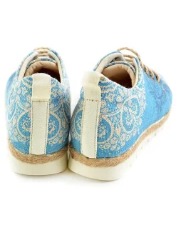 Sneakers beige/blauw