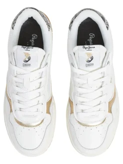 Sneakers "Chester" wit/goudkleurig