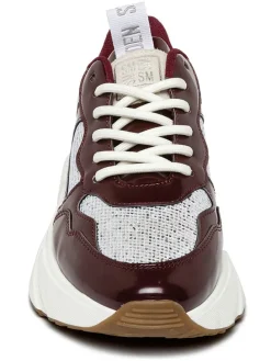 Sneakers rood/zilverkleurig