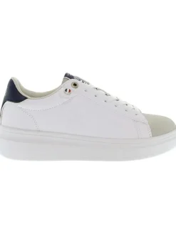 Sneakers wit/beige/donkerblauw