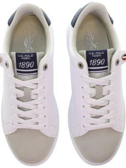 Sneakers wit/beige/donkerblauw