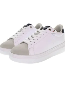 Sneakers wit/beige/donkerblauw