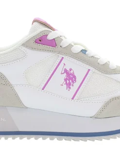 Sneakers wit/beige/roze