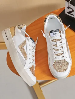 Sneakers wit/lichtbruin