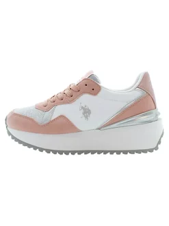 Sneakers wit/lichtroze
