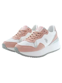 Sneakers wit/lichtroze