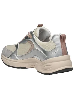 Sneakers "Zarvia" beige/zilverkleurig