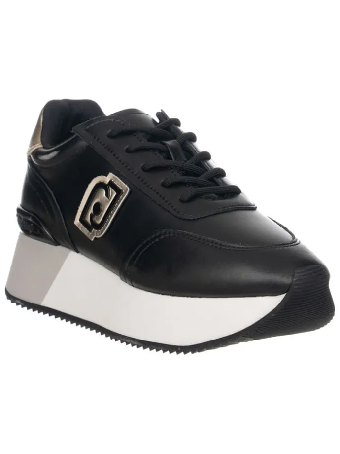 Sneakers zwart/goudkleurig