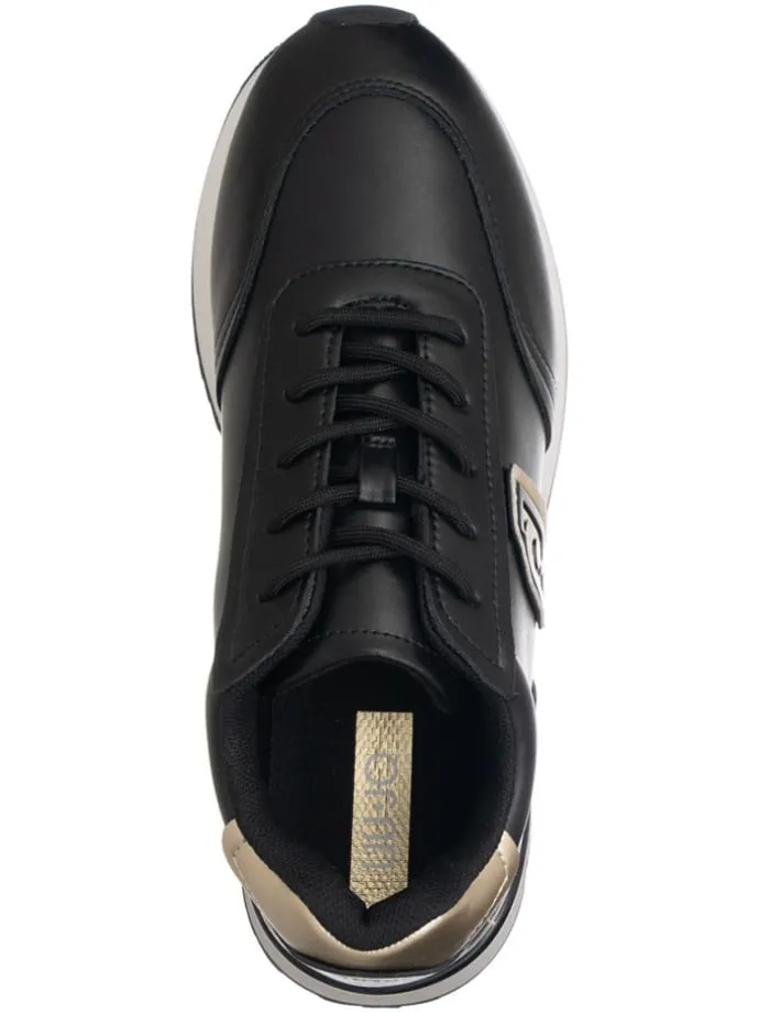 Sneakers zwart/goudkleurig