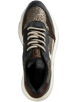 Sneakers zwart/goudkleurig
