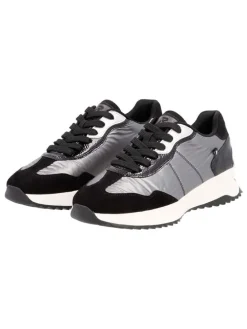 Sneakers zwart/zilverkleurig