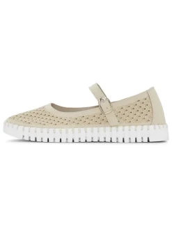 Spangenballerinas beige
