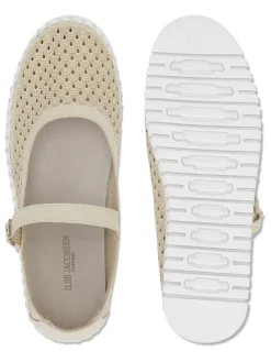 Spangenballerinas beige