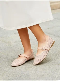 Spangenballerinas lichtroze