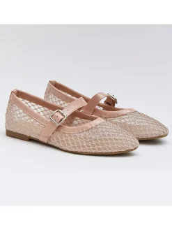 Spangenballerinas lichtroze