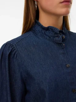 Spijkerblouse donkerblauw