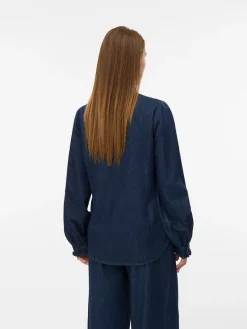 Spijkerblouse donkerblauw