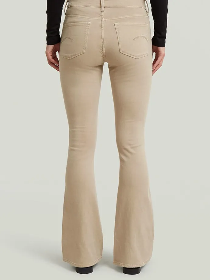 Spijkerbroek - bootcut fit - beige