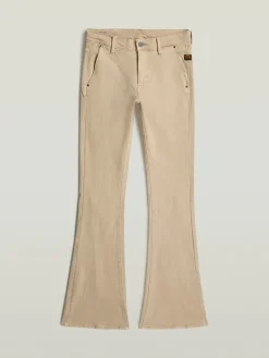 Spijkerbroek - bootcut fit - beige