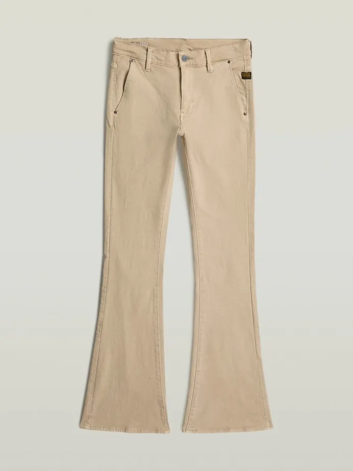 Spijkerbroek - bootcut fit - beige