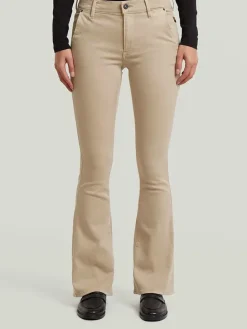 Spijkerbroek - bootcut fit - beige