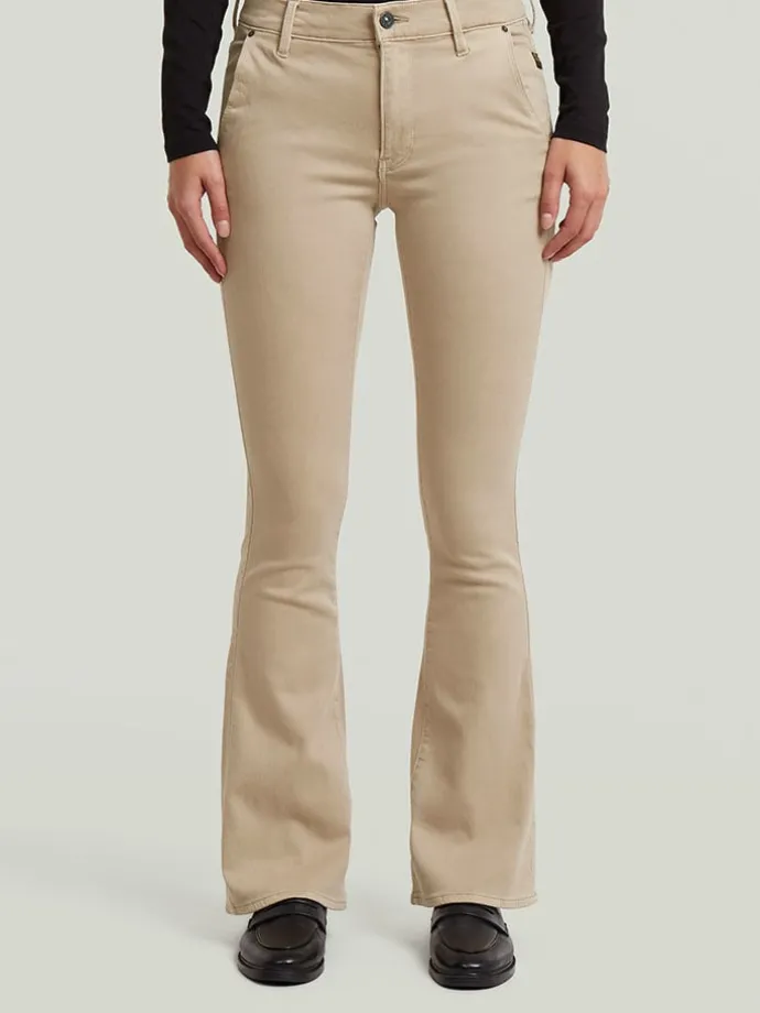 Spijkerbroek - bootcut fit - beige